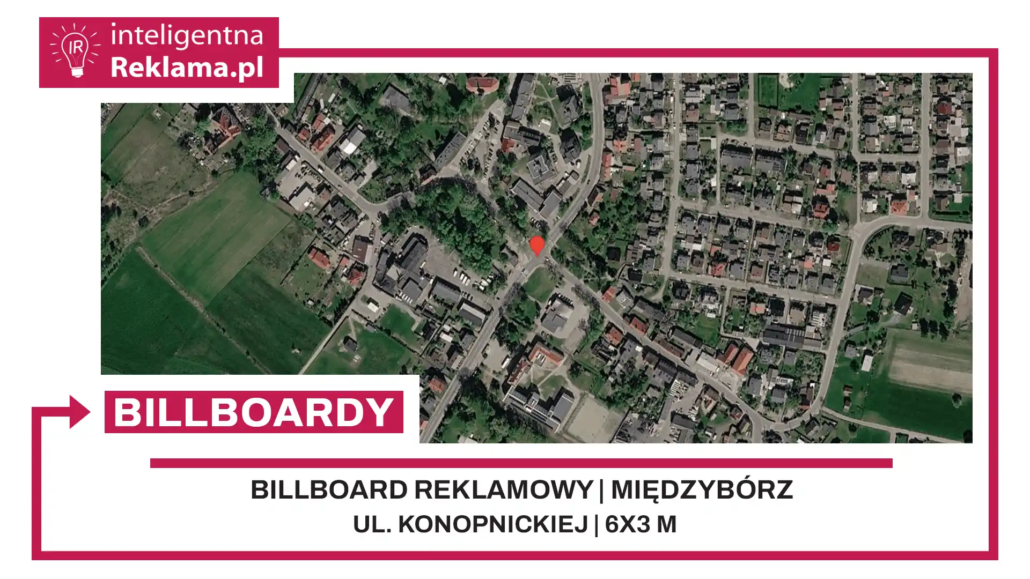 Lokalizacja reklamowa w Międzybórz przy ul. Konopnickiej - powierzchnia 18 m²
