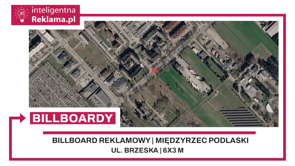 Lokalizacja reklamowa w Międzyrzec Podlaski przy ul. Brzeska - powierzchnia 18 m²