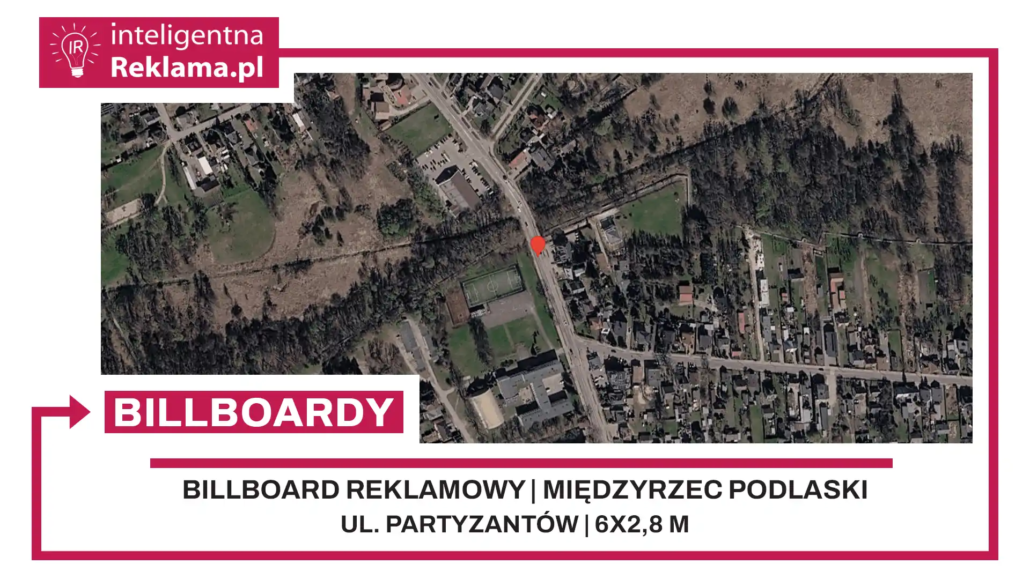 Lokalizacja reklamowa w Międzyrzec Podlaski przy ul. Partyzantów - powierzchnia 16,8 m²