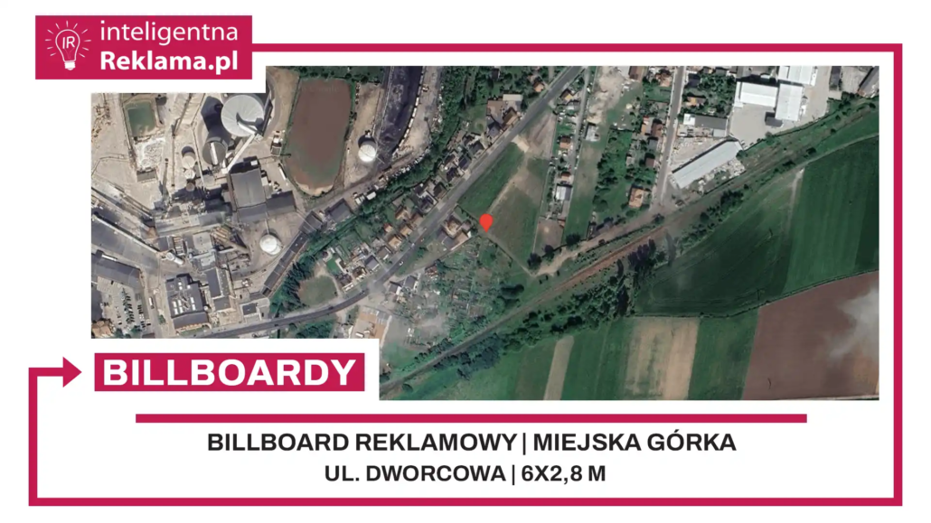 Lokalizacja reklamowa w Miejska Górka przy ul. Dworcowa - powierzchnia 16,8 m²