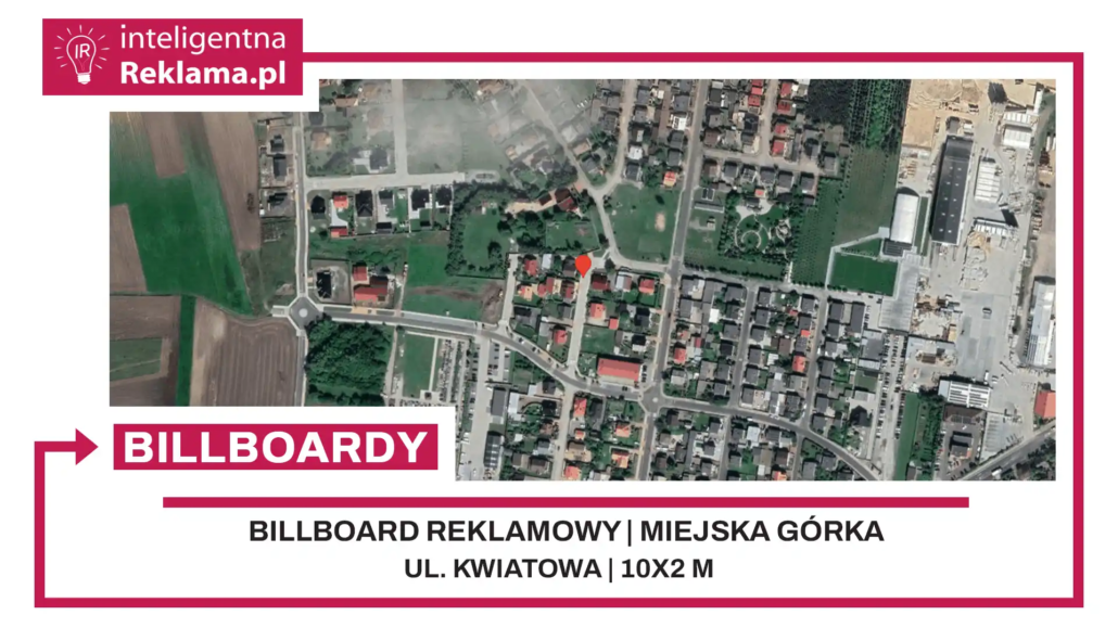 Lokalizacja reklamowa w Miejska Górka przy ul. Kwiatowa - powierzchnia 20 m²