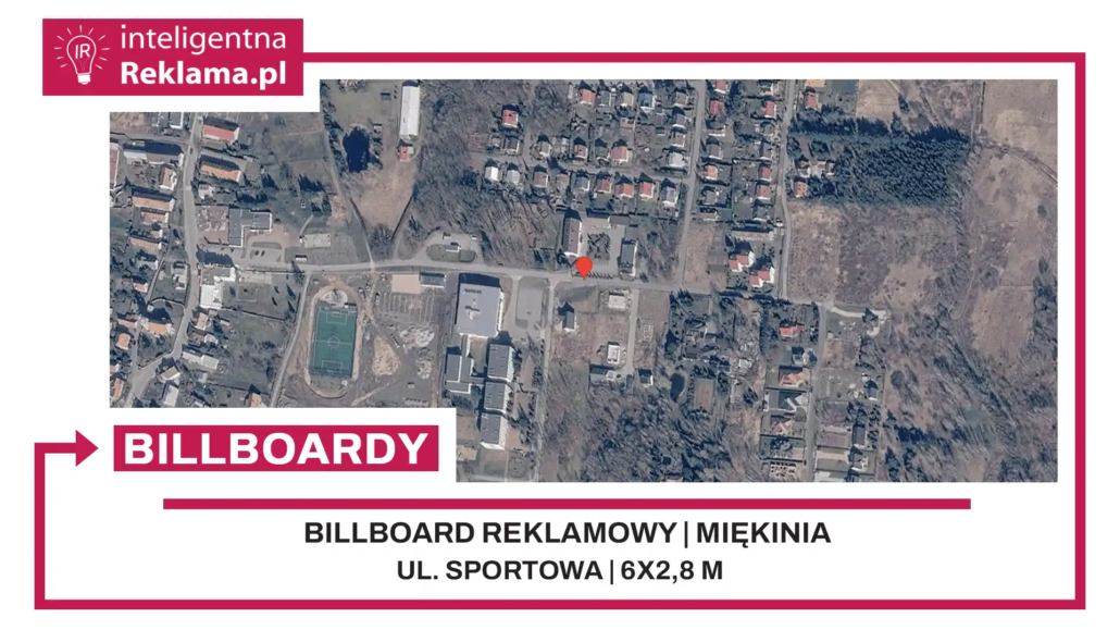 Lokalizacja reklamowa w Miękinia przy ul. Sportowa - powierzchnia 16,8 m²