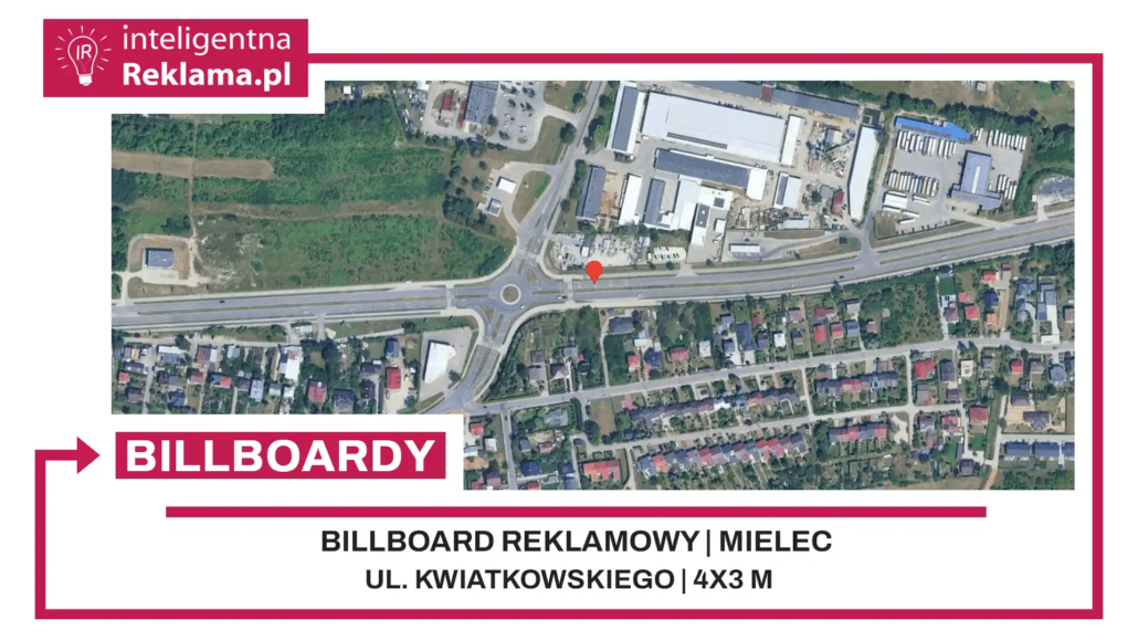 Lokalizacja reklamowa w Mielec przy ul. Kwiatkowskiego - powierzchnia 12 m²