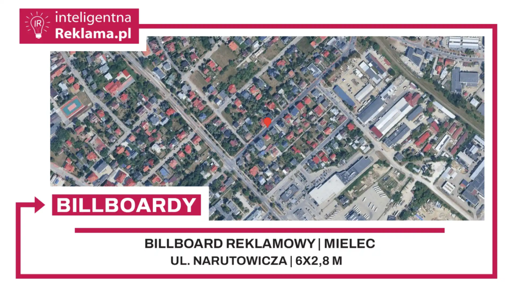 Lokalizacja reklamowa w Mielec przy ul. ul. Narutowicza - powierzchnia 16,8 m²