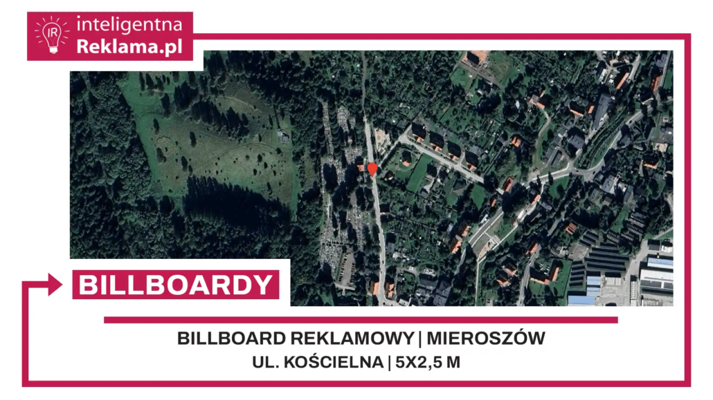 Lokalizacja reklamowa w Mieroszów przy ul. Kościelna - powierzchnia 12,5 m²