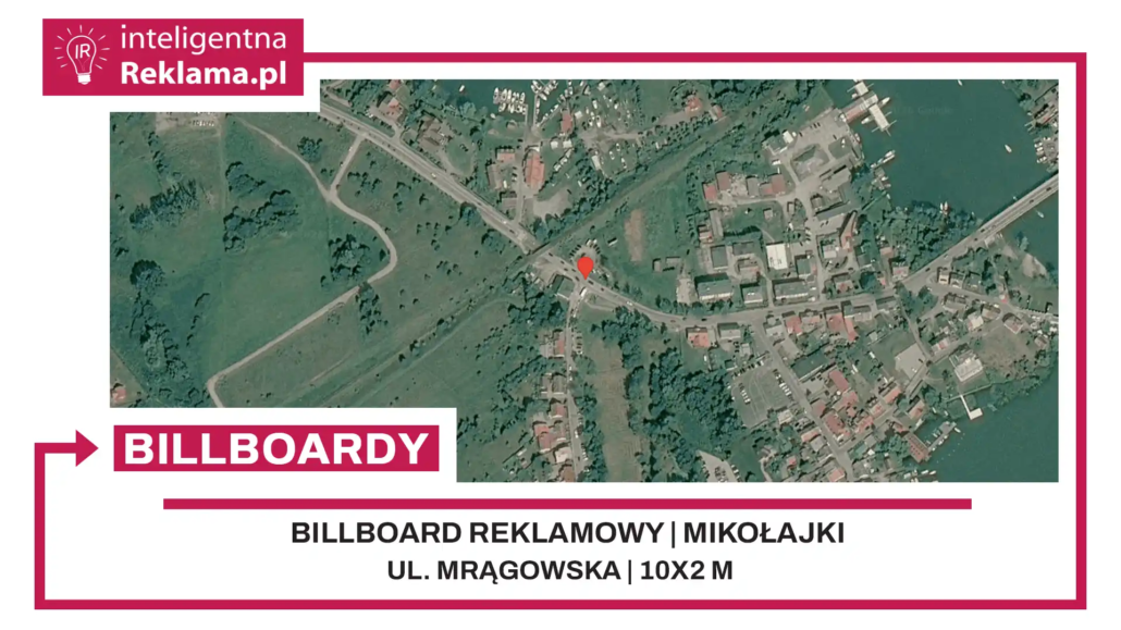 Lokalizacja reklamowa w Mikołajki przy ul. Mrągowska - powierzchnia 20 m²