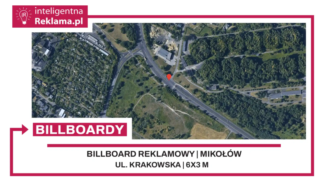 Lokalizacja reklamowa w Mikołów przy ul. ul. Krakowska - powierzchnia 18 m²