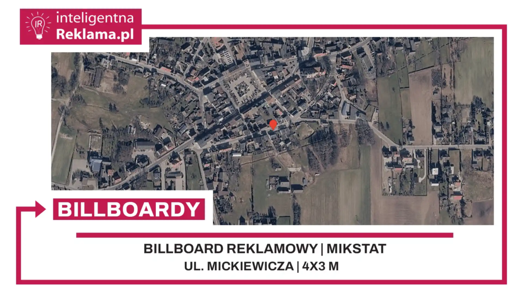 Lokalizacja reklamowa w Mikstat przy ul. Mickiewicza - powierzchnia 12 m²