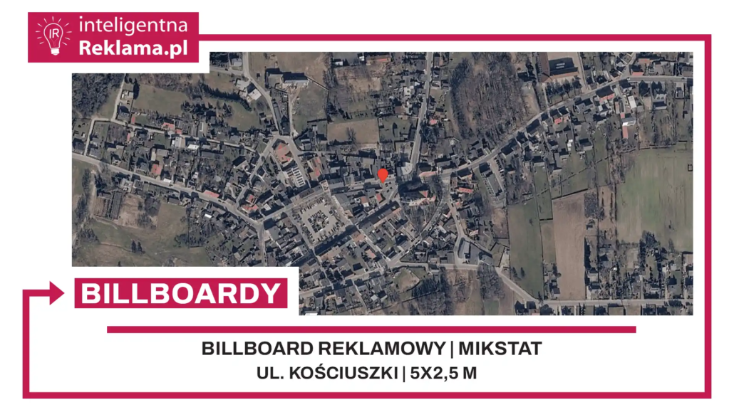 Lokalizacja reklamowa w Mikstat przy ul. ul. Kościuszki - powierzchnia 12,5 m²