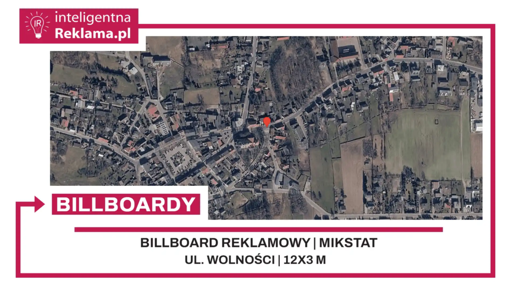 Lokalizacja reklamowa w Mikstat przy ul. Wolności - powierzchnia 36 m²