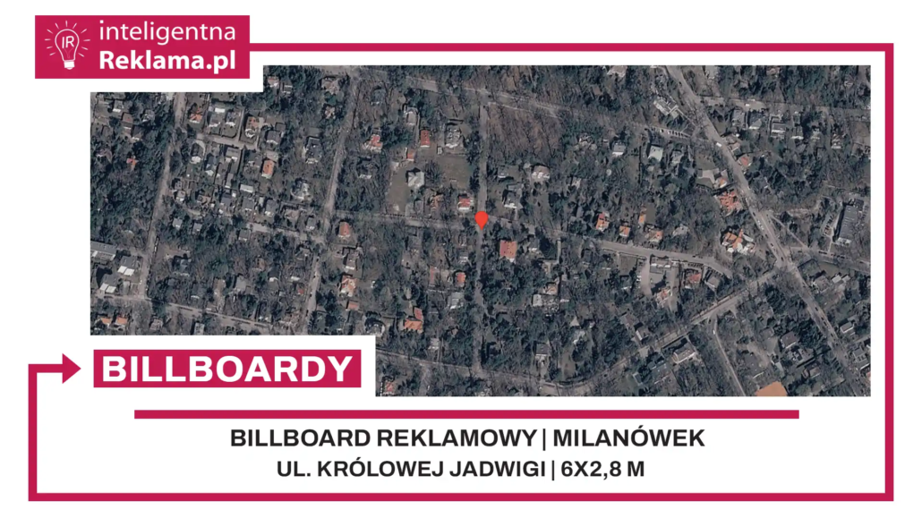 Lokalizacja reklamowa w Milanówek przy ul. ul. Królowej Jadwigi - powierzchnia 16,8 m²