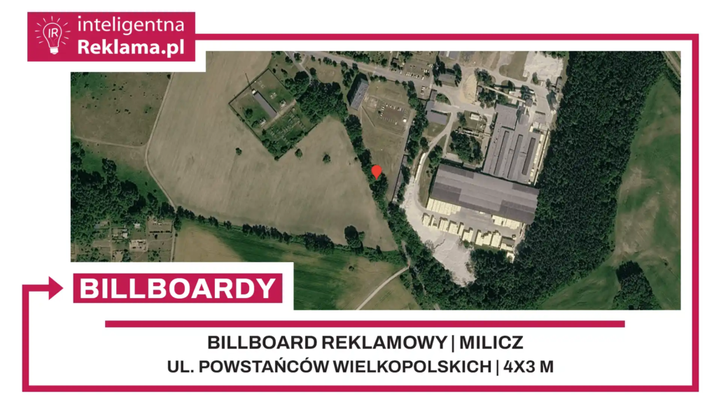 Lokalizacja reklamowa w Milicz przy ul. ul. Powstańców Wielkopolskich - powierzchnia 12 m²