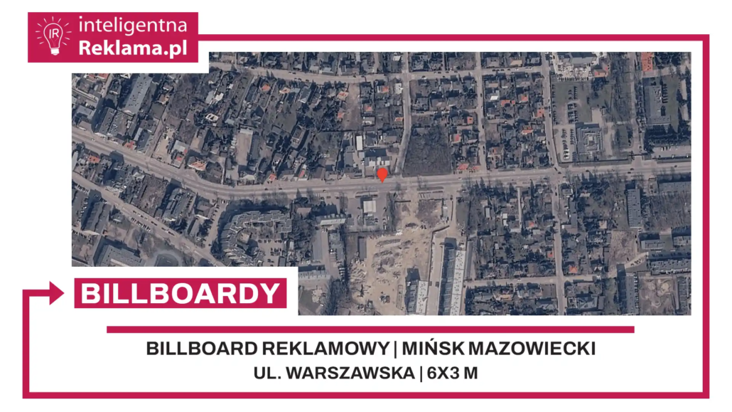 Lokalizacja reklamowa w Mińsk Mazowiecki przy ul. ul. Warszawska - powierzchnia 18 m²
