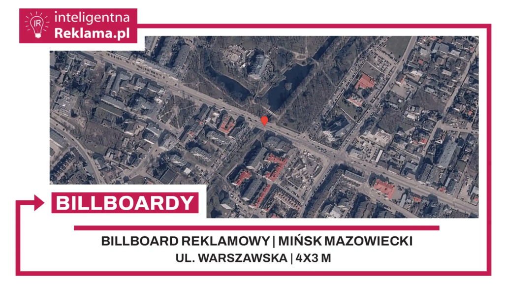 Lokalizacja reklamowa w Mińsk Mazowiecki przy ul. Warszawska - powierzchnia 12 m²
