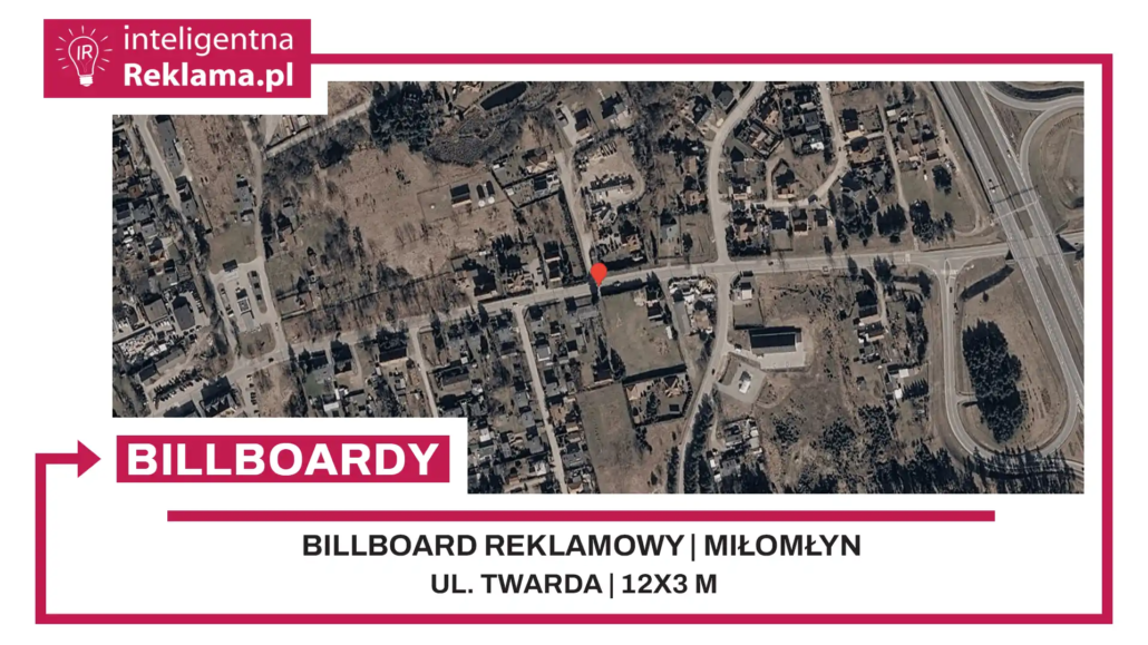 Lokalizacja reklamowa w Miłomłyn przy ul. ul. Twarda - powierzchnia 36 m²