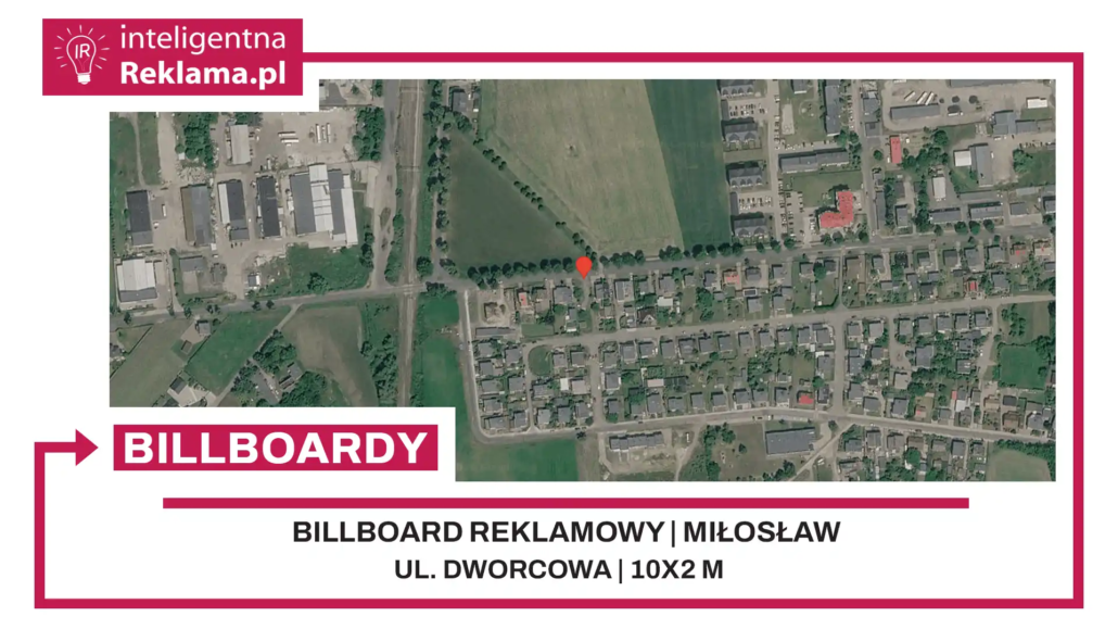 Lokalizacja reklamowa w Miłosław przy ul. Dworcowa - powierzchnia 20 m²