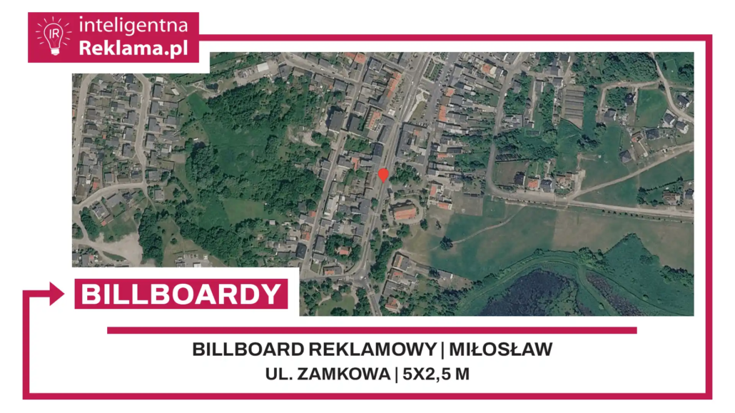 Lokalizacja reklamowa w Miłosław przy ul. Zamkowa - powierzchnia 12,5 m²