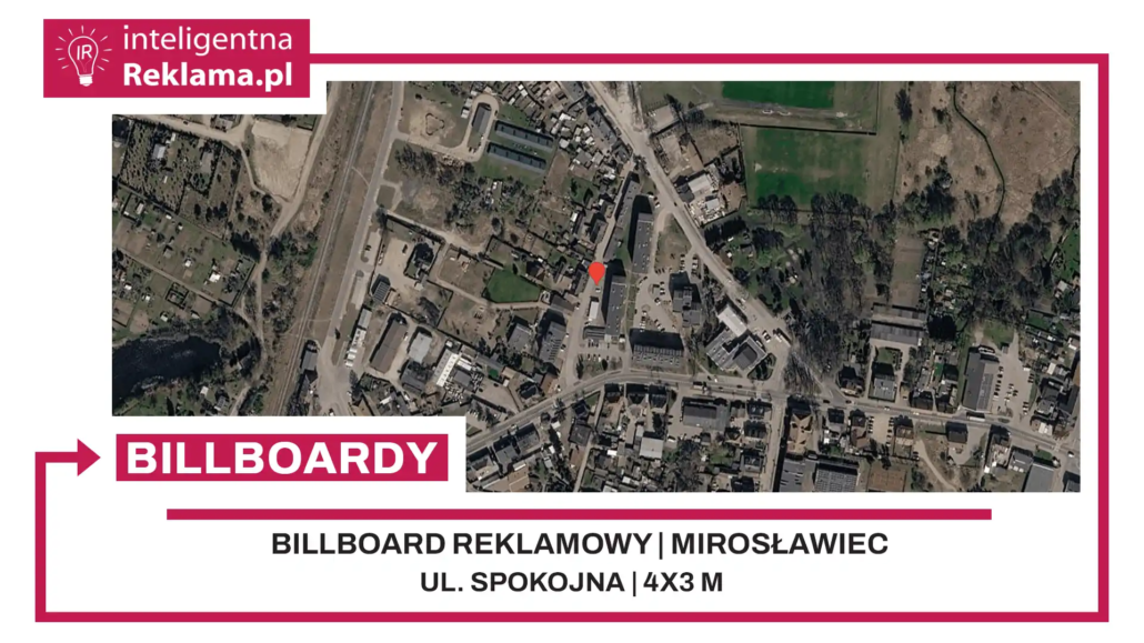 Lokalizacja reklamowa w Mirosławiec przy ul. Spokojna - powierzchnia 12 m²