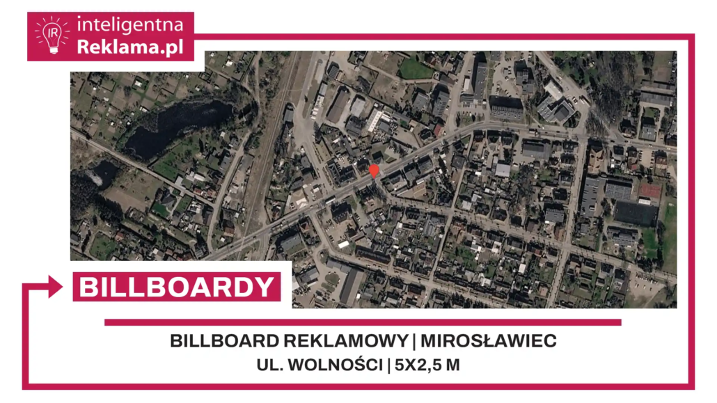 Lokalizacja reklamowa w Mirosławiec przy ul. Wolności - powierzchnia 12,5 m²