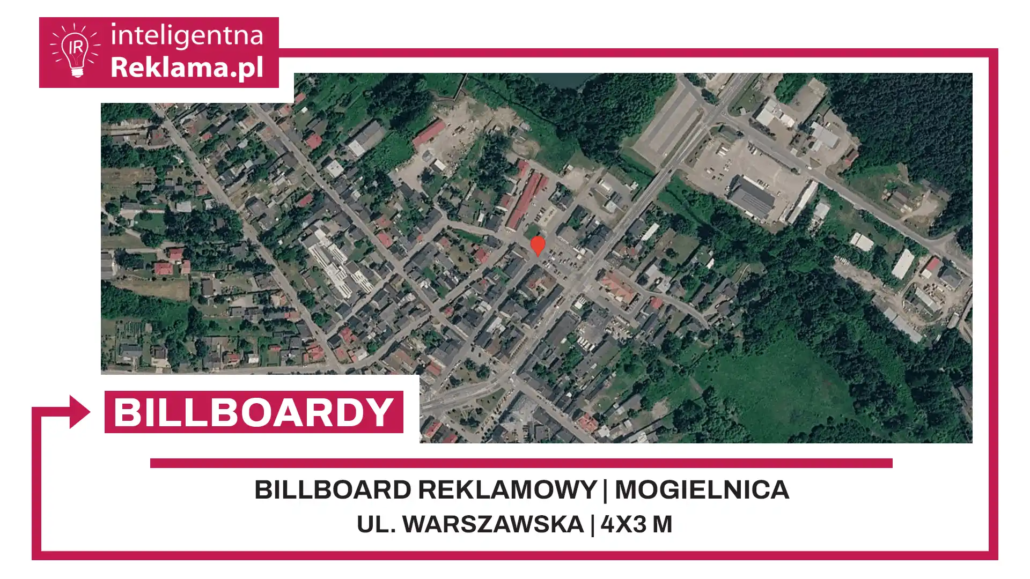 Lokalizacja reklamowa w Mogielnica przy ul. Warszawska - powierzchnia 12 m²