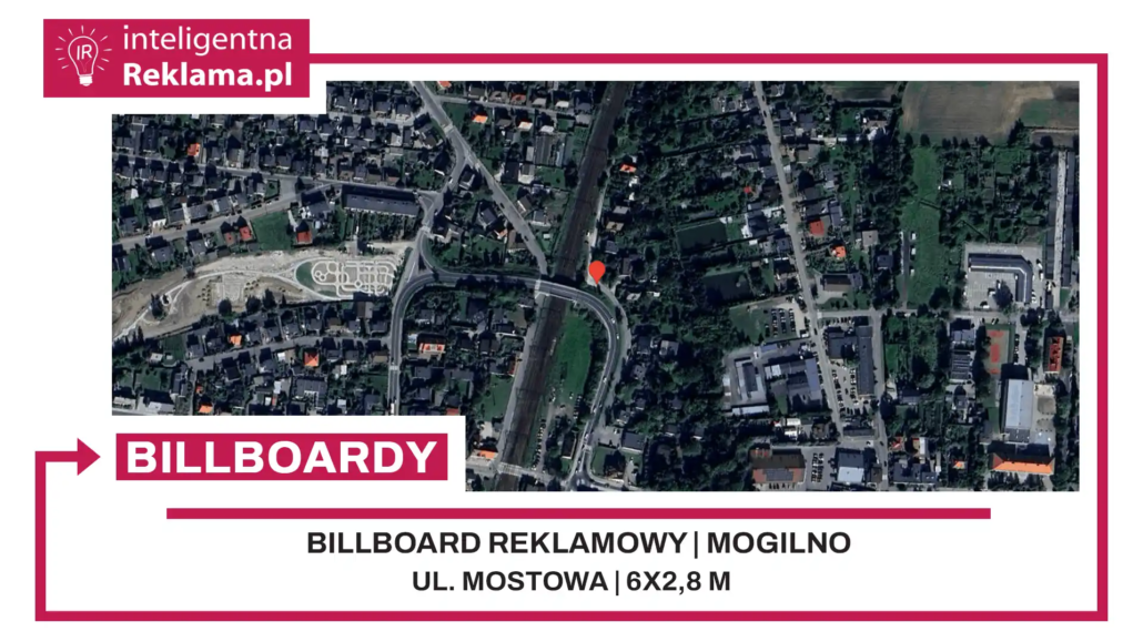 Lokalizacja reklamowa w Mogilno przy ul. Mostowa - powierzchnia 16,8 m²