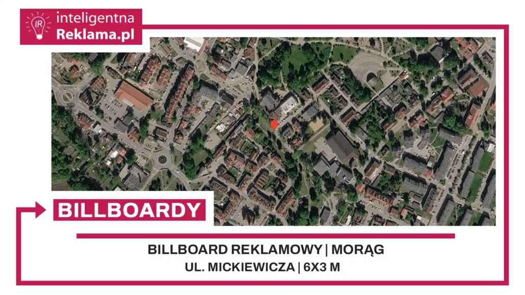 Lokalizacja reklamowa w Morąg przy ul. Mickiewicza - powierzchnia 18 m²