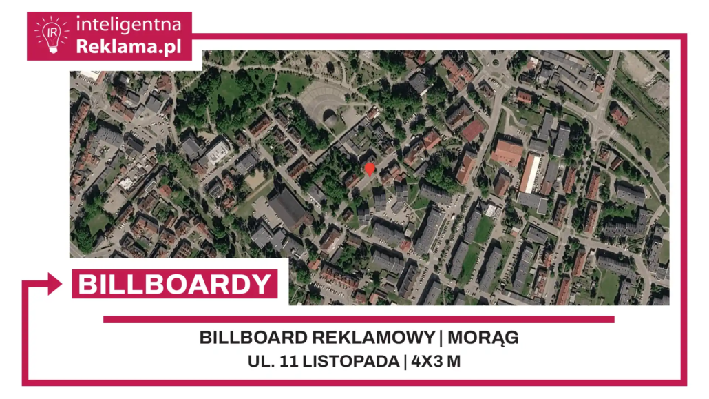 Lokalizacja reklamowa w Morąg przy ul. ul. 11 Listopada - powierzchnia 12 m²