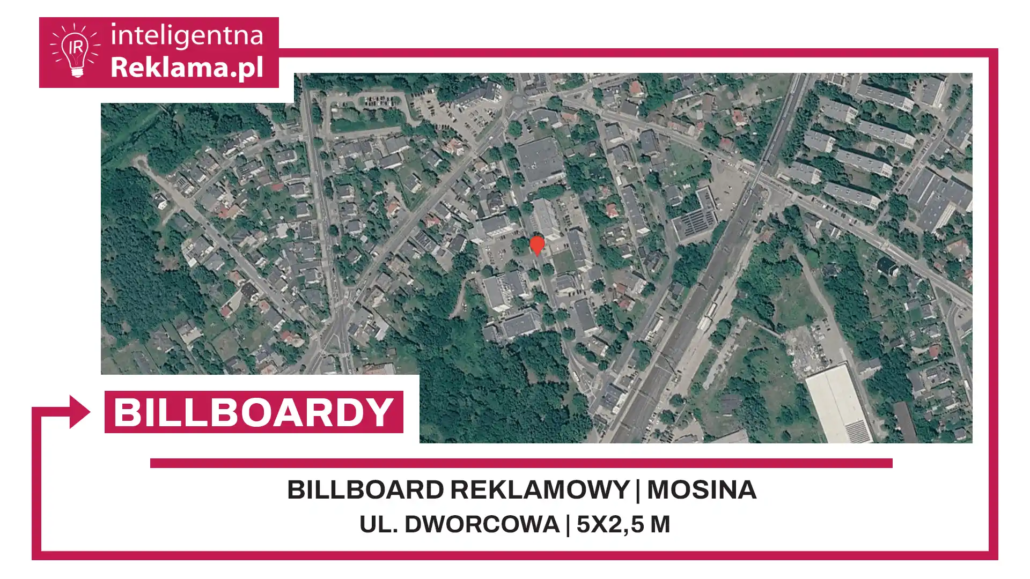 Lokalizacja reklamowa w Mosina przy ul. Dworcowa - powierzchnia 12,5 m²