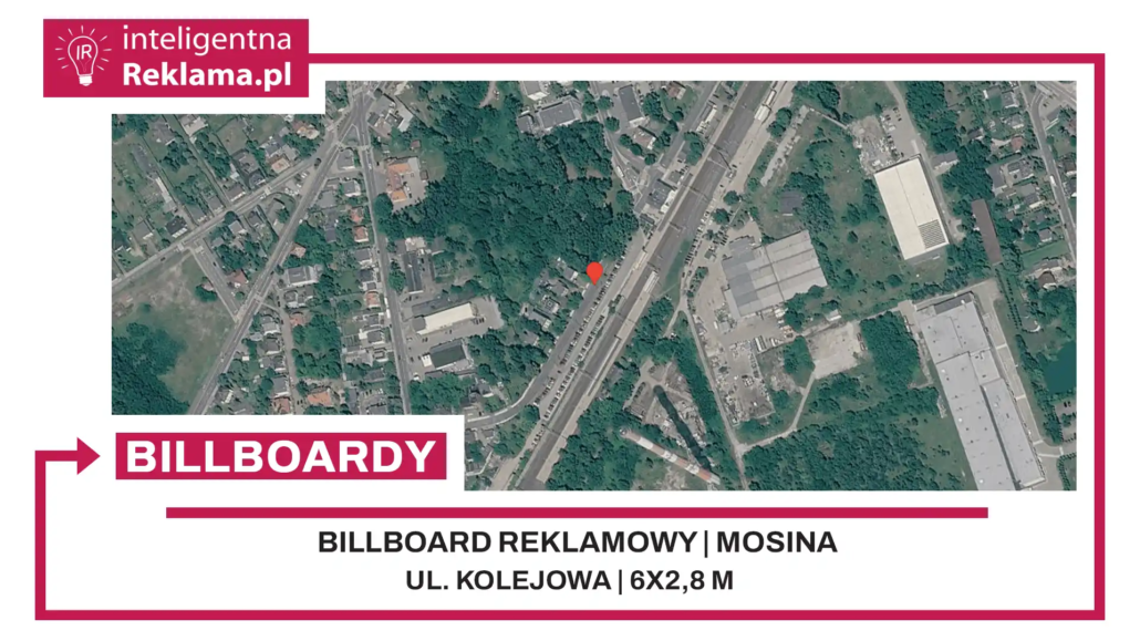 Lokalizacja reklamowa w Mosina przy ul. ul. Kolejowa - powierzchnia 16,8 m²