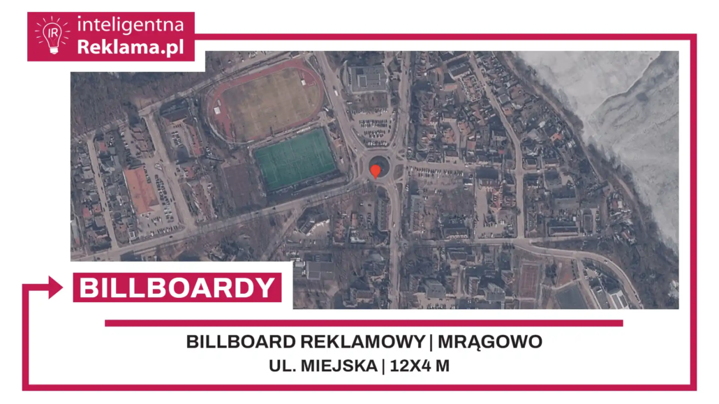 Lokalizacja reklamowa w Mrągowo przy ul. Miejska - powierzchnia 48 m²