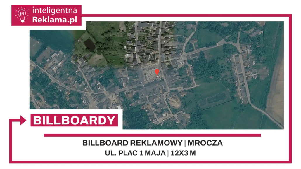 Lokalizacja reklamowa w Mrocza przy ul. Plac 1 Maja - powierzchnia 36 m²