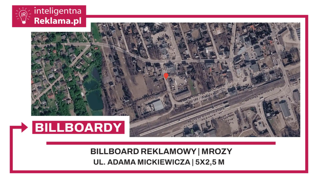 Lokalizacja reklamowa w Mrozy przy ul. ul. Adama Mickiewicza - powierzchnia 12,5 m²