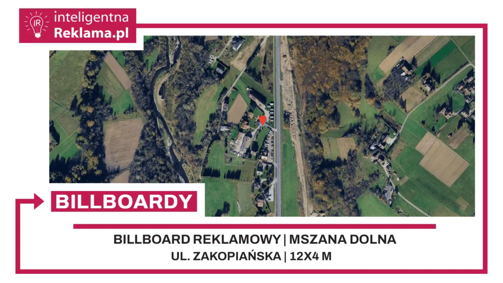 Lokalizacja reklamowa w Mszana Dolna przy ul. Zakopiańska - powierzchnia 48 m²