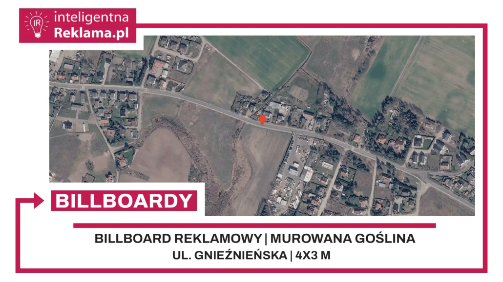 Lokalizacja reklamowa w Murowana Goślina przy ul. Gnieźnieńska - powierzchnia 12 m²