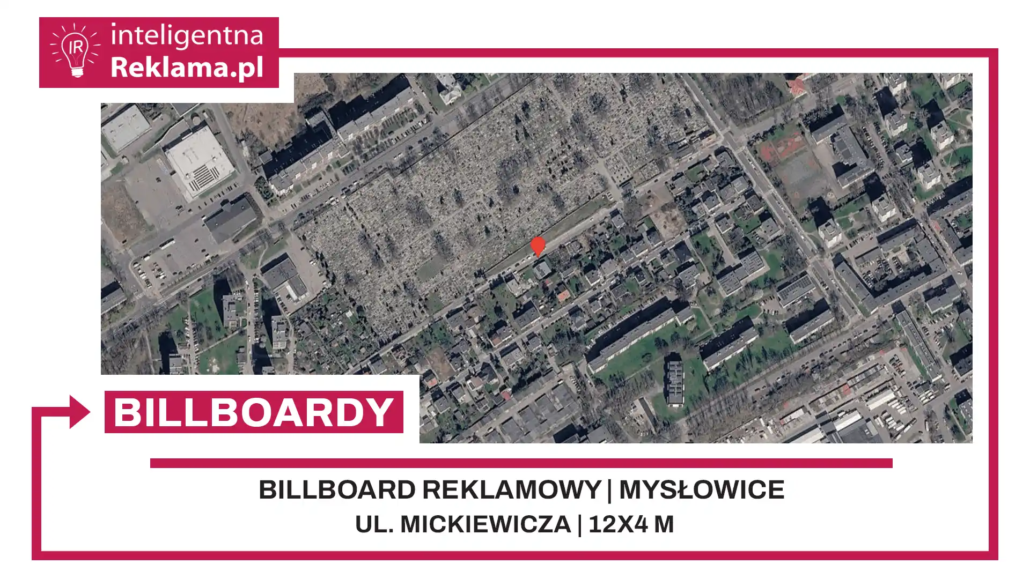 Lokalizacja reklamowa w Mysłowice przy ul. Mickiewicza - powierzchnia 48 m²