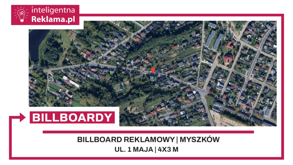 Lokalizacja reklamowa w Myszków przy ul. 1 maja - powierzchnia 12 m²