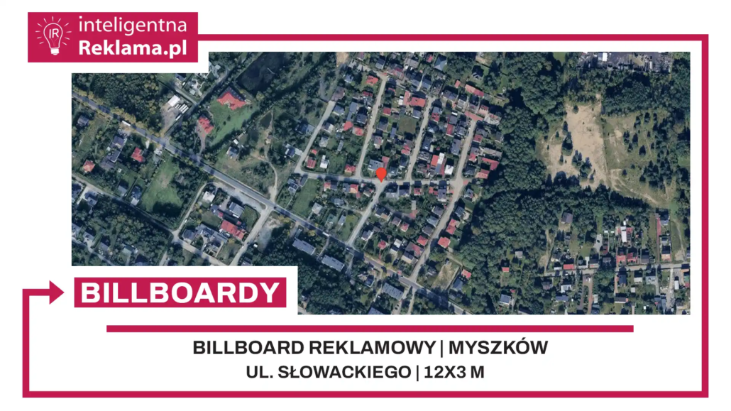Lokalizacja reklamowa w Myszków przy ul. Słowackiego - powierzchnia 36 m²