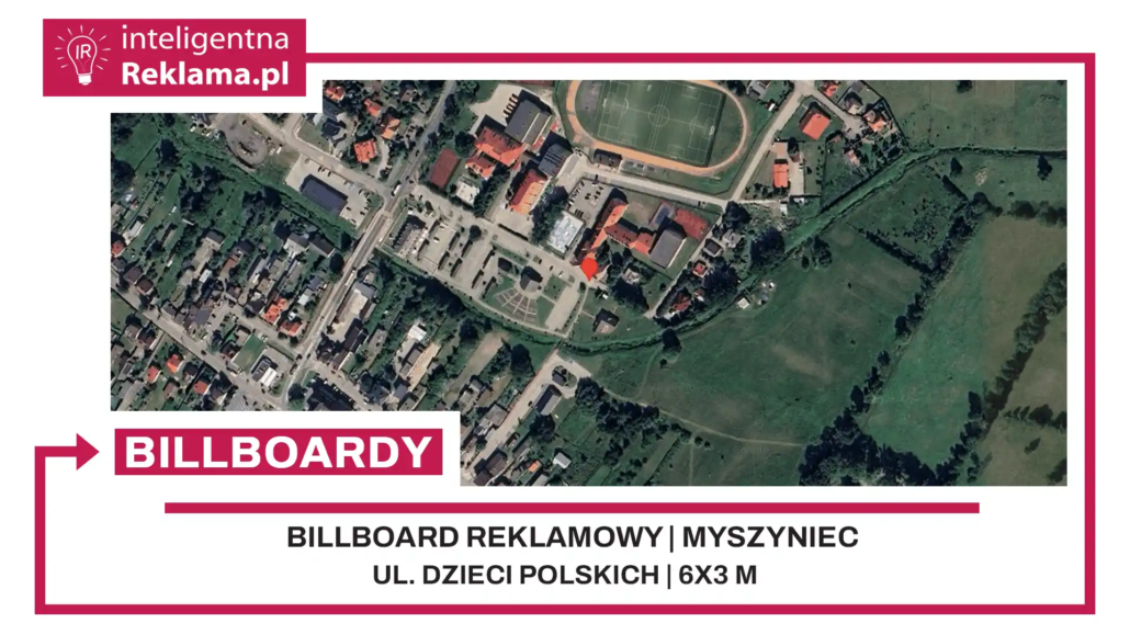 Lokalizacja reklamowa w Myszyniec przy ul. Dzieci Polskich - powierzchnia 18 m²