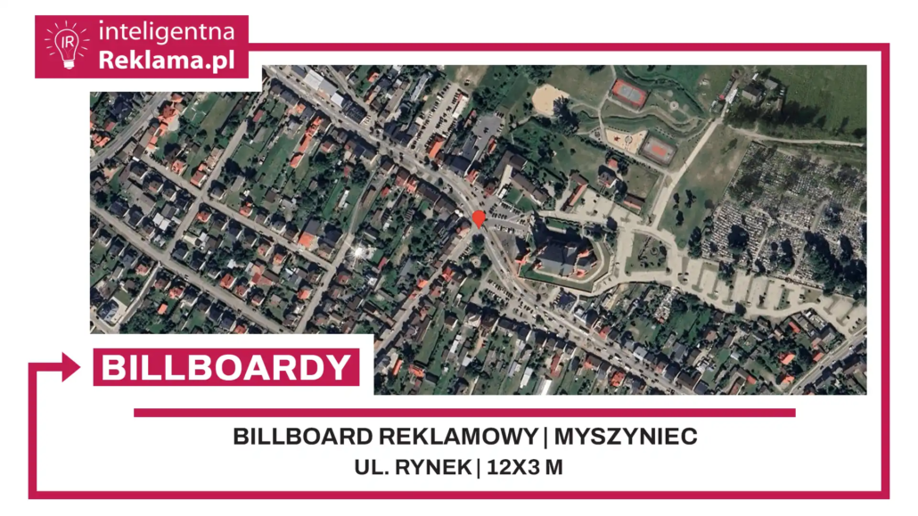 Lokalizacja reklamowa w Myszyniec przy ul. Rynek - powierzchnia 36 m²