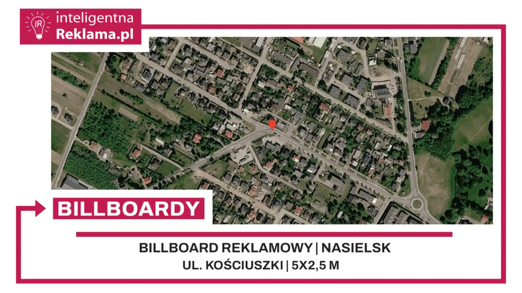 Lokalizacja reklamowa w Nasielsk przy ul. ul. Kościuszki - powierzchnia 12,5 m²