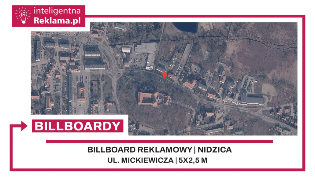 Lokalizacja reklamowa w Nidzica przy ul. Mickiewicza - powierzchnia 12,5 m²