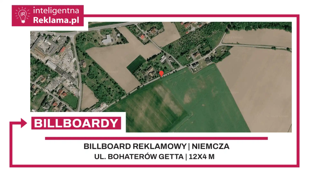 Lokalizacja reklamowa w Niemcza przy ul. Bohaterów Getta - powierzchnia 48 m²