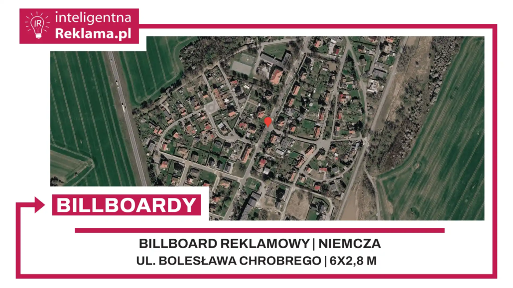 Lokalizacja reklamowa w Niemcza przy ul. ul. Bolesława Chrobrego - powierzchnia 16,8 m²