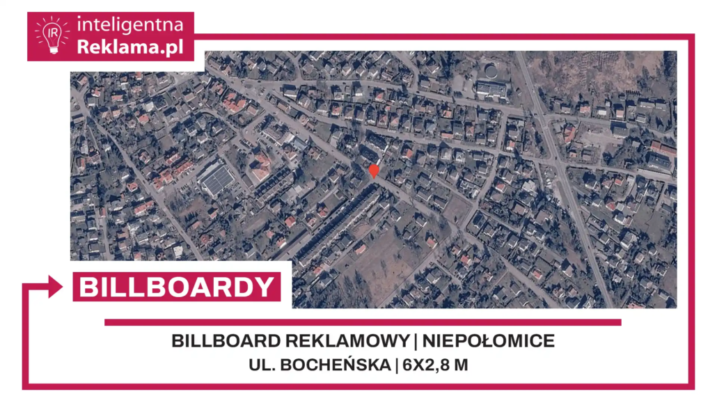 Lokalizacja reklamowa w Niepołomice przy ul. ul. Bocheńska - powierzchnia 16,8 m²