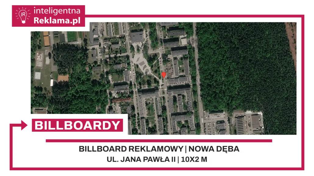 Lokalizacja reklamowa w Nowa Dęba przy ul. ul. Jana Pawła II - powierzchnia 20 m²