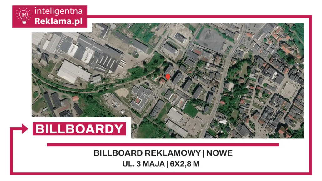 Lokalizacja reklamowa w Nowe przy ul. 3 maja - powierzchnia 16,8 m²