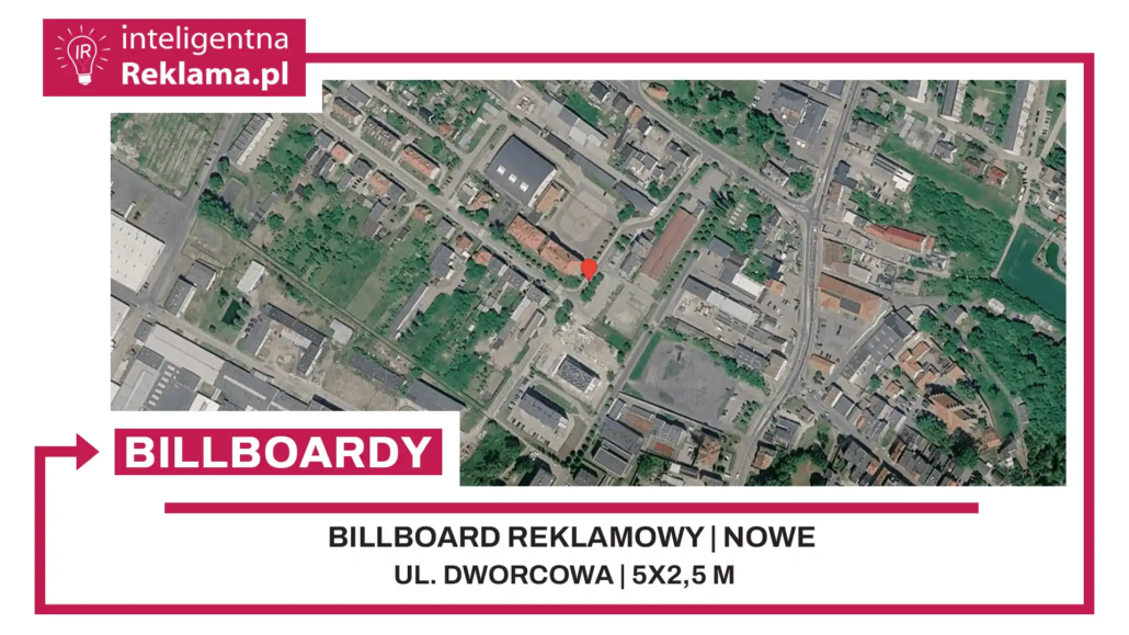 Lokalizacja reklamowa w Nowe przy ul. Dworcowa - powierzchnia 12,5 m²