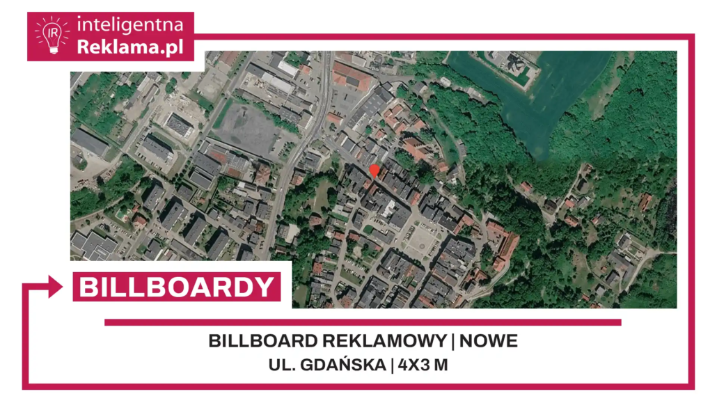 Lokalizacja reklamowa w Nowe przy ul. Gdańska - powierzchnia 12 m²