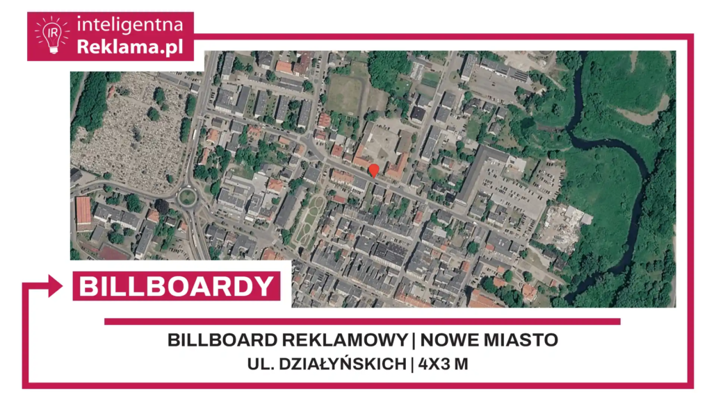 Lokalizacja reklamowa w Nowe Miasto Lubawskie przy ul. Działyńskich - powierzchnia 12 m²