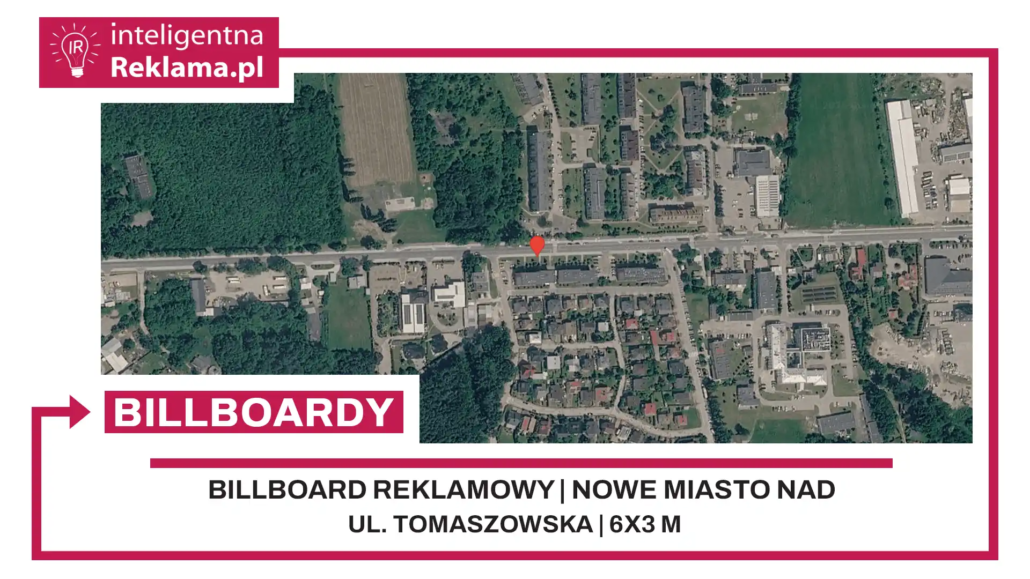 Lokalizacja reklamowa w Nowe Miasto nad Pilicą przy ul. ul. Tomaszowska - powierzchnia 18 m²